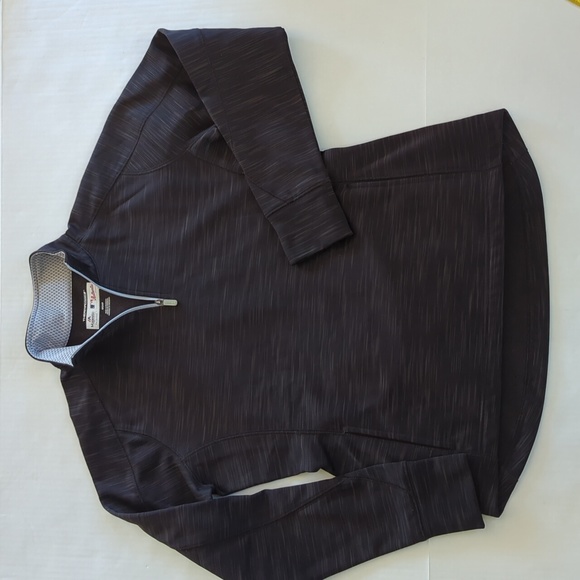 Majestic Thermabase Fleece Quarter Zip Sweatshirt S Black Gray - Picture 6 of 16